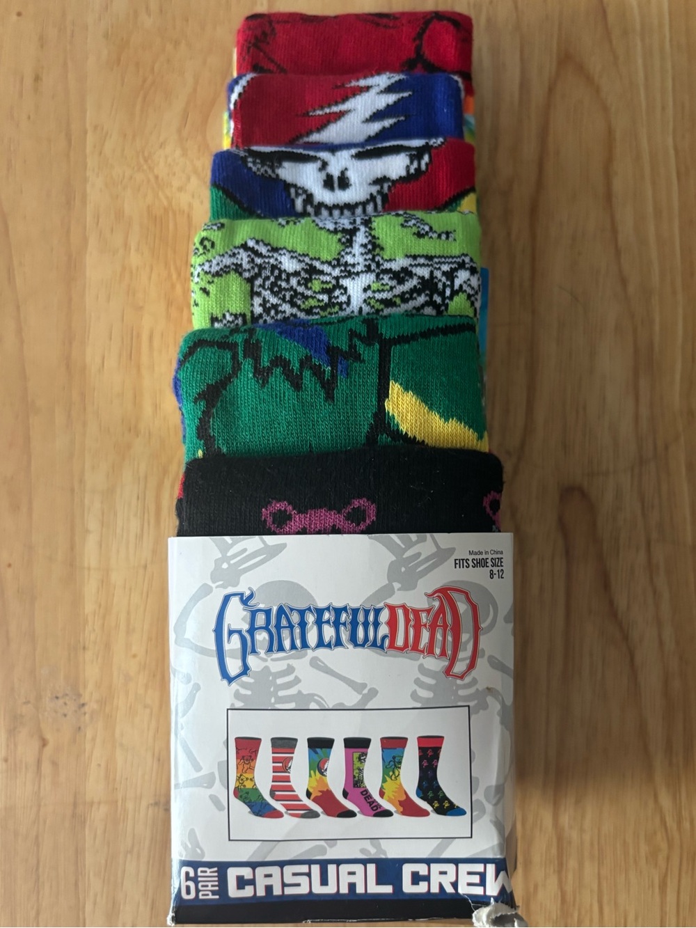 🧦 Grateful Dead Crew Socks Six (6)** different Pair Total - Picture 9 of 9